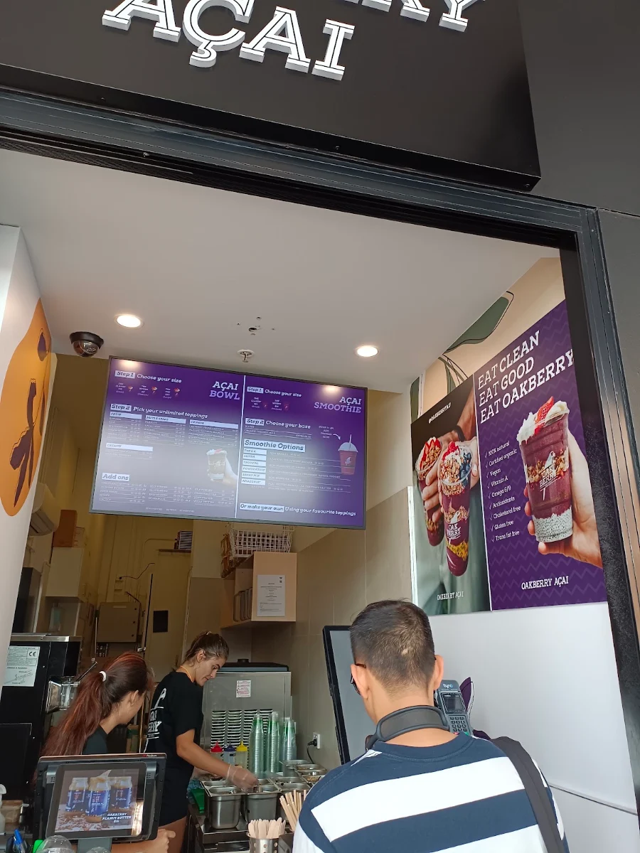 Menu, Oakberry Acai Perth CBD