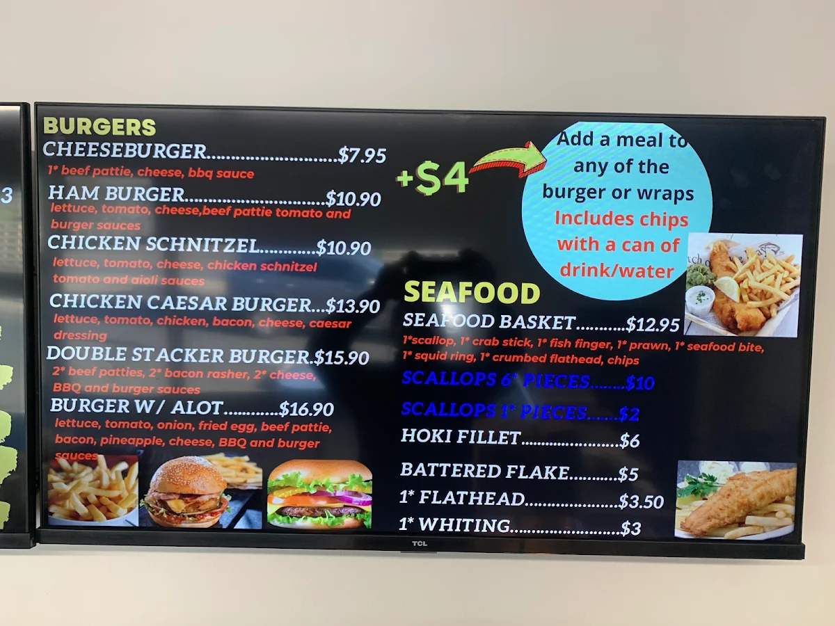Menu, Hungry Freds