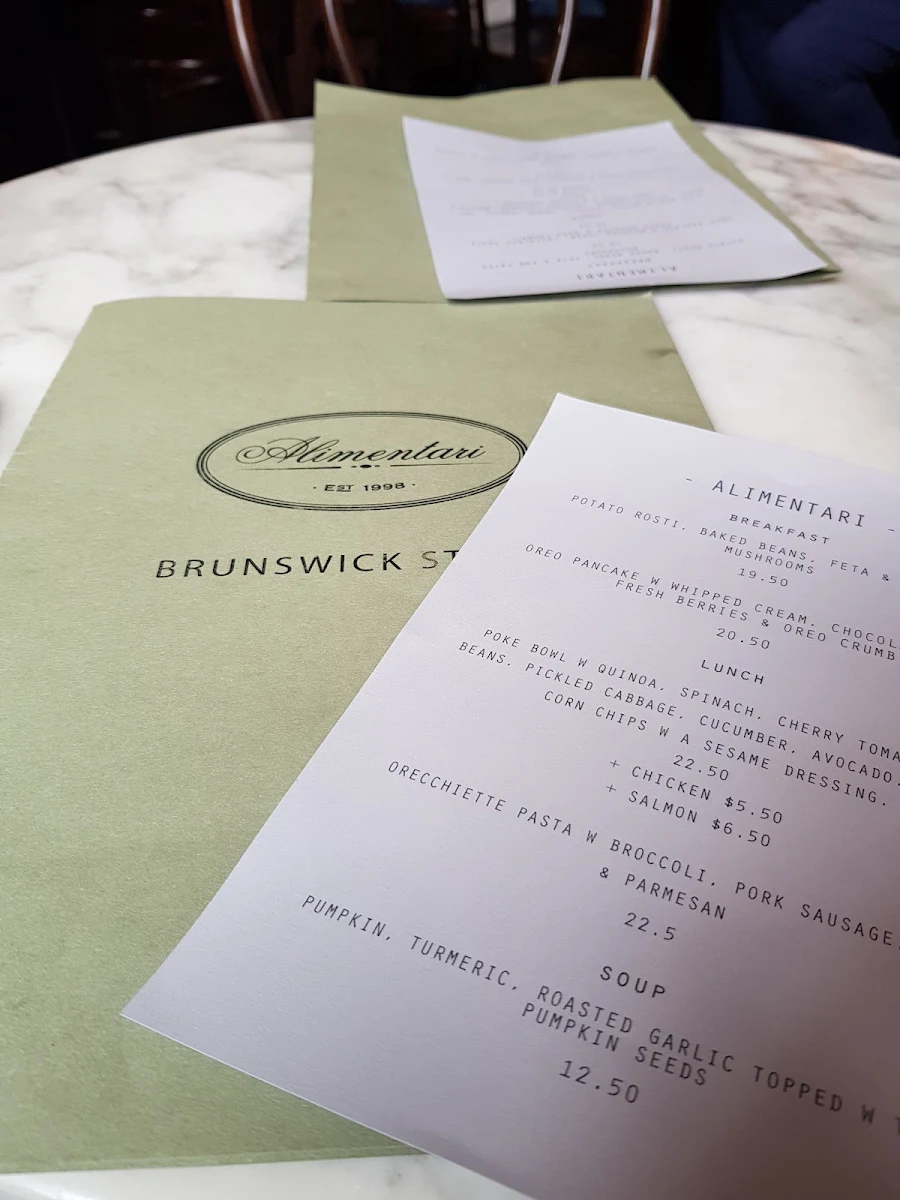 Menu, Alimentari Delicatessen