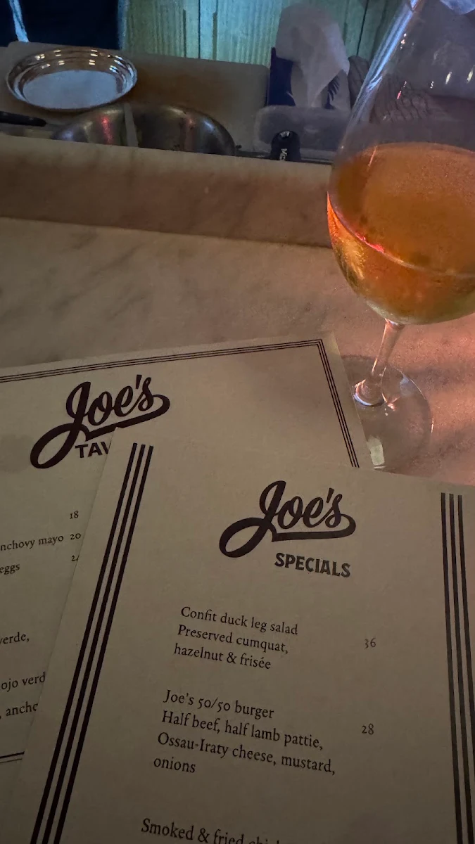 Menu, Joe's Tavern, Restaurant & Bar Newtown