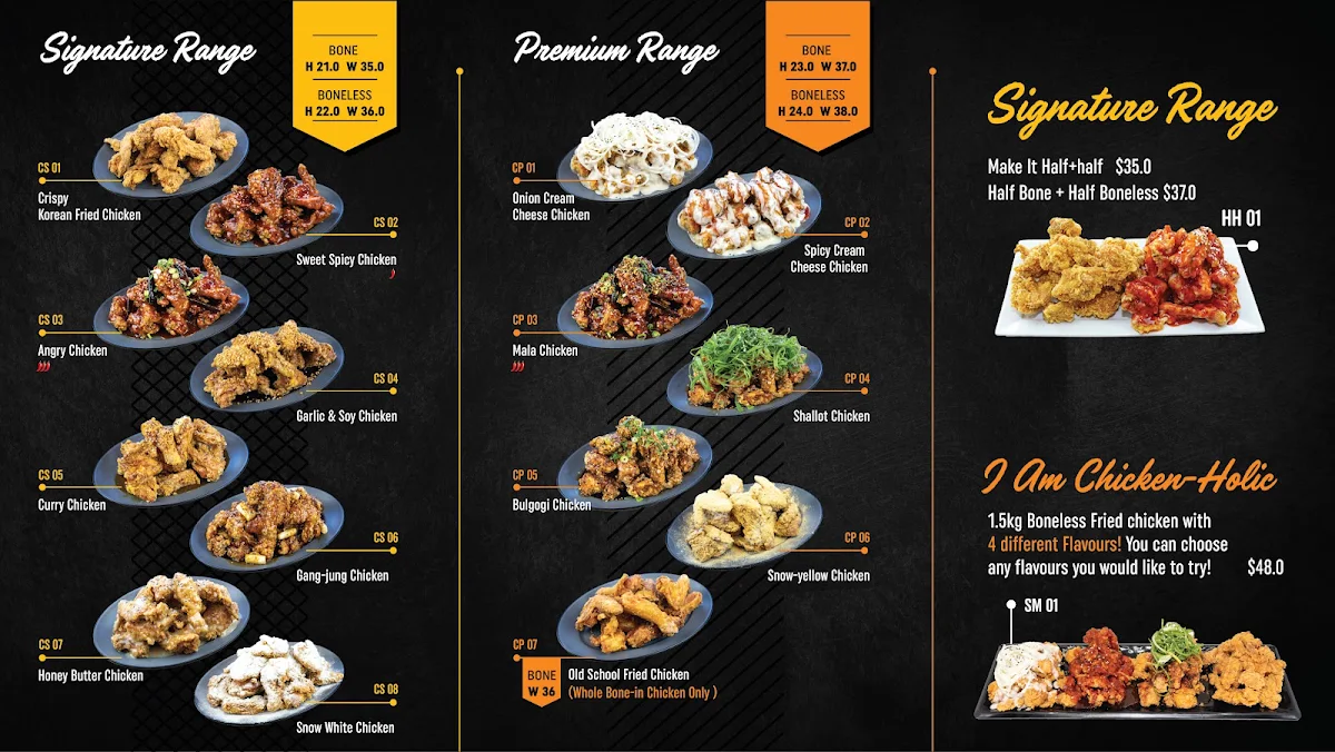Menu, I am chicken (Doonside)