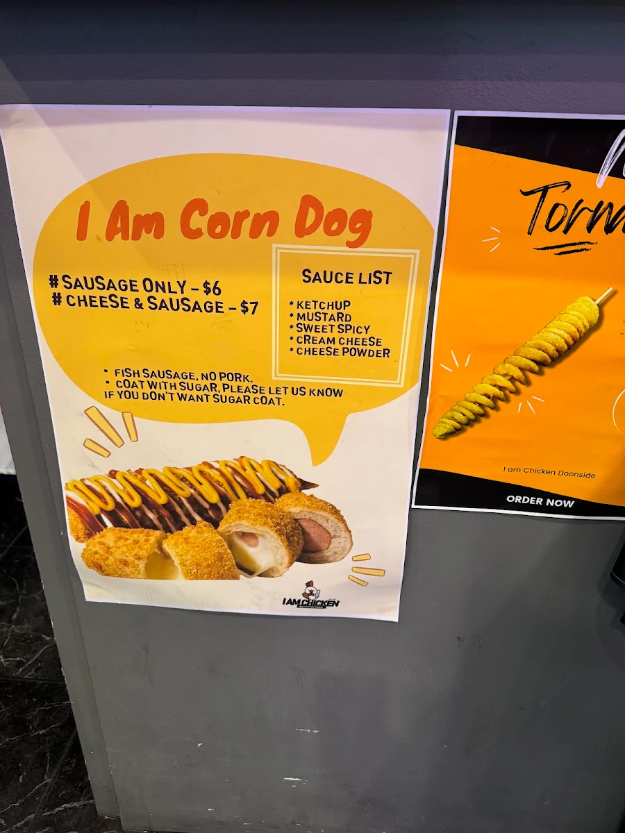Menu, I am chicken (Doonside)