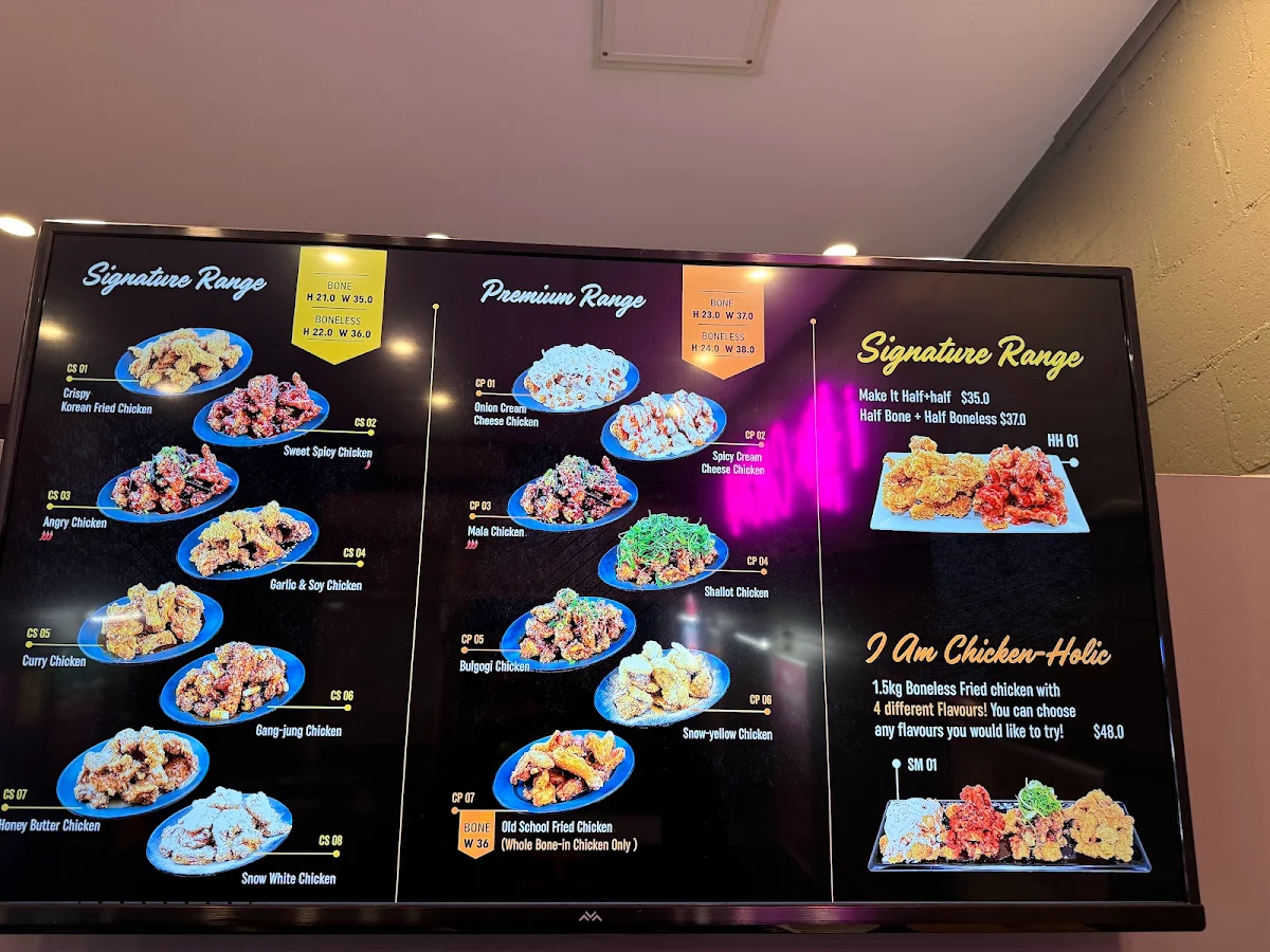 Menu, I am chicken (Doonside)
