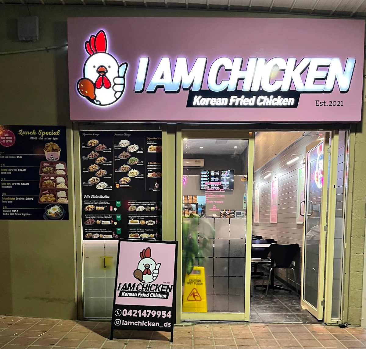 Menu, I am chicken (Doonside)