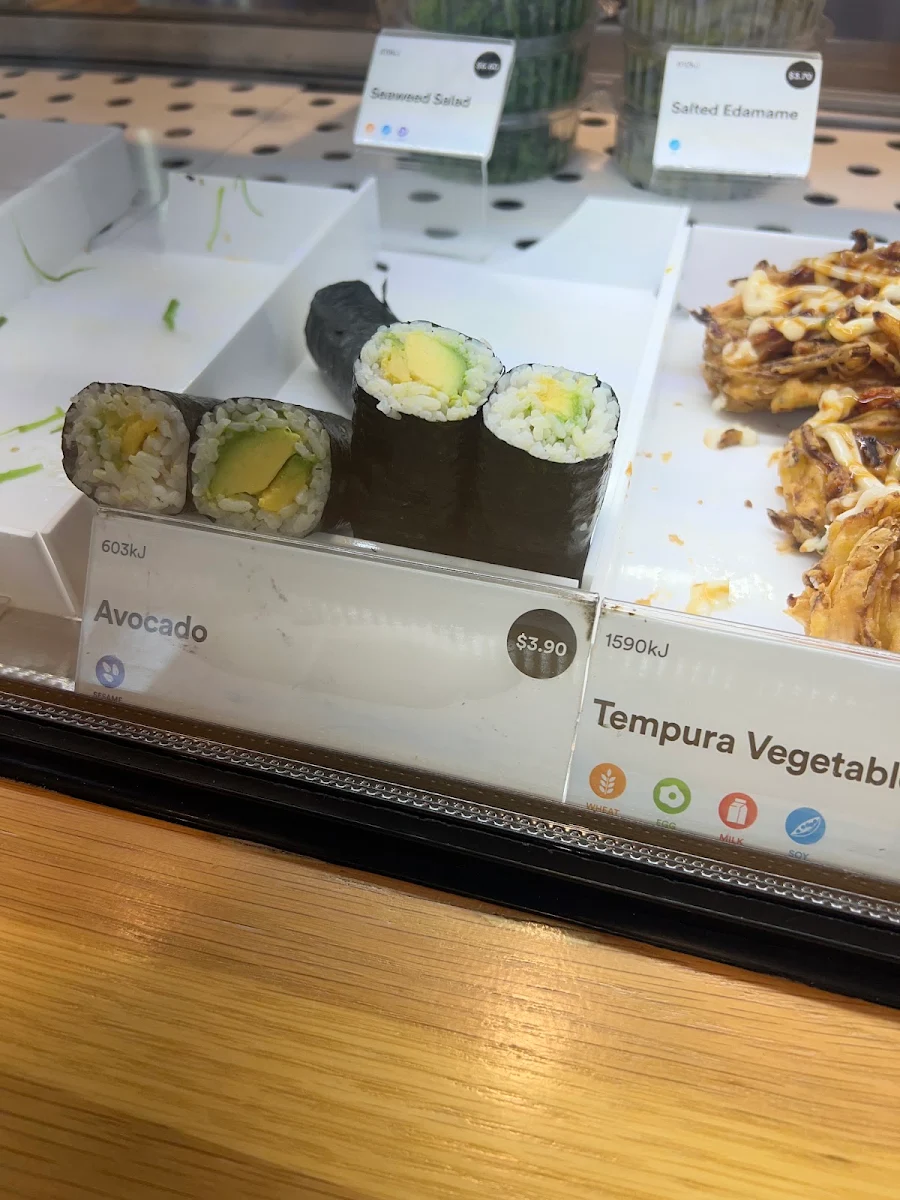 Menu, Sushi Sushi Hastings St QLD