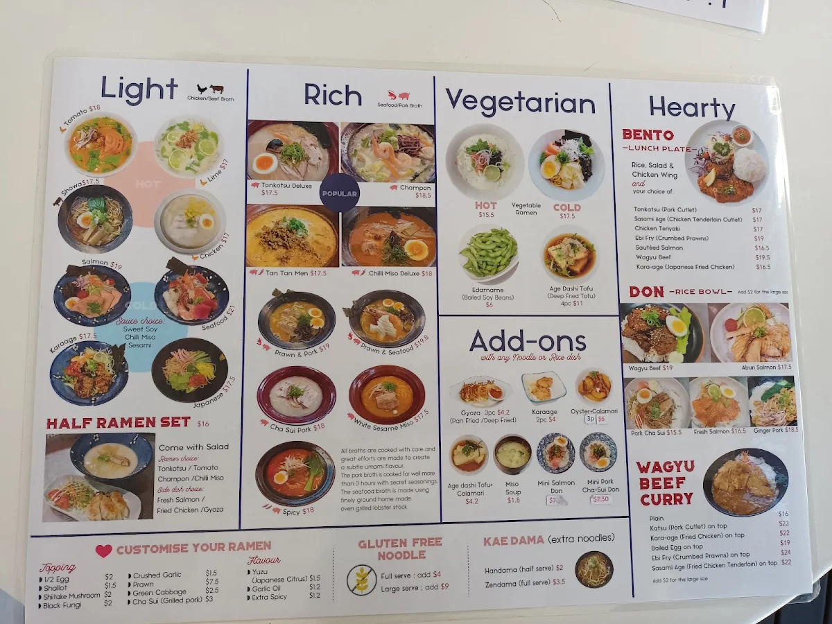 Menu, Four Cinq