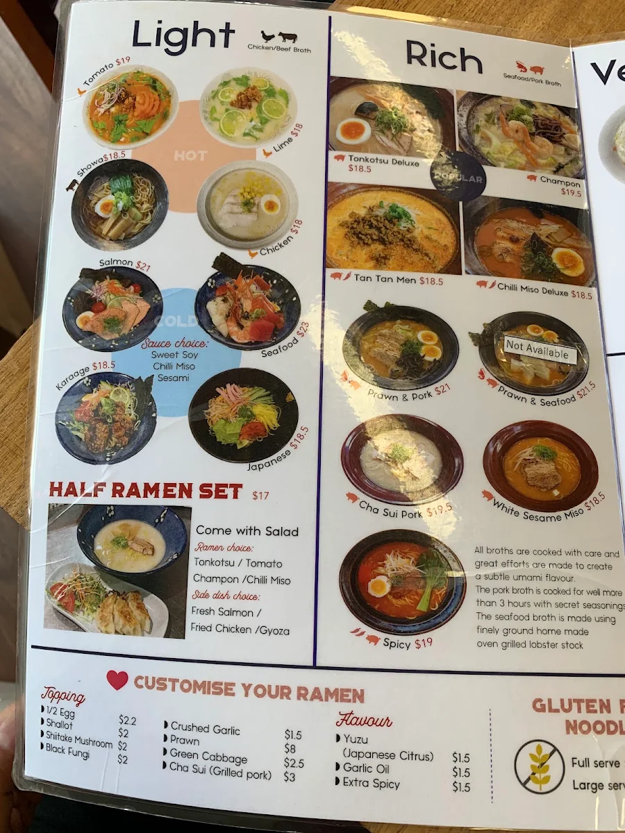 Menu, Four Cinq