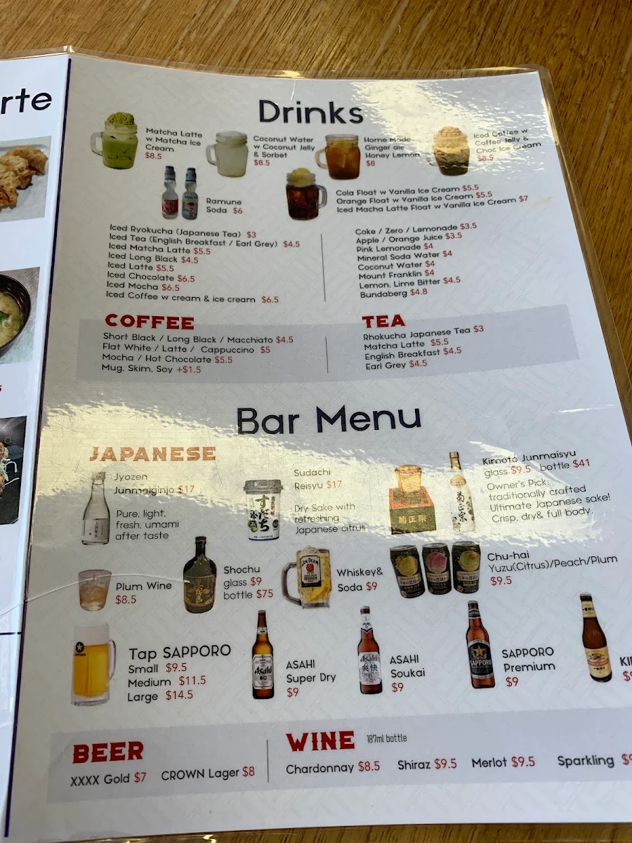 Menu, Four Cinq