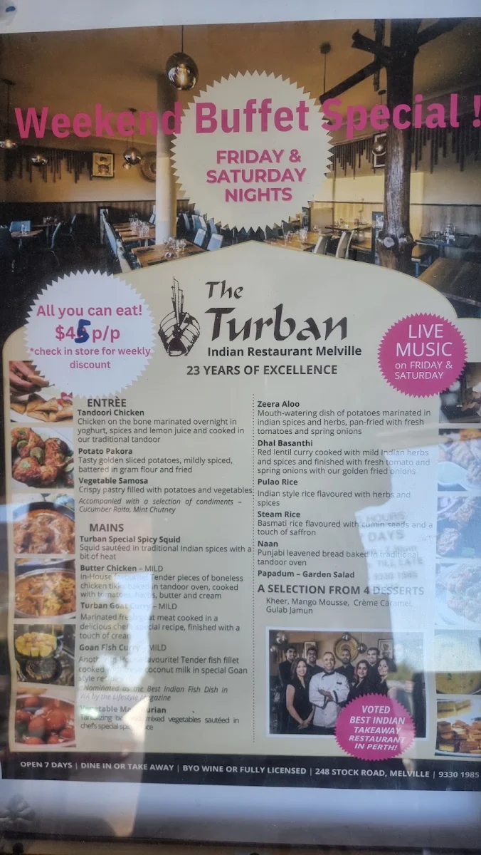 Menu, The Turban