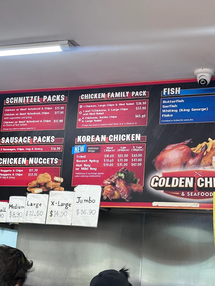 Menu, Golden Chicken And Seafood
