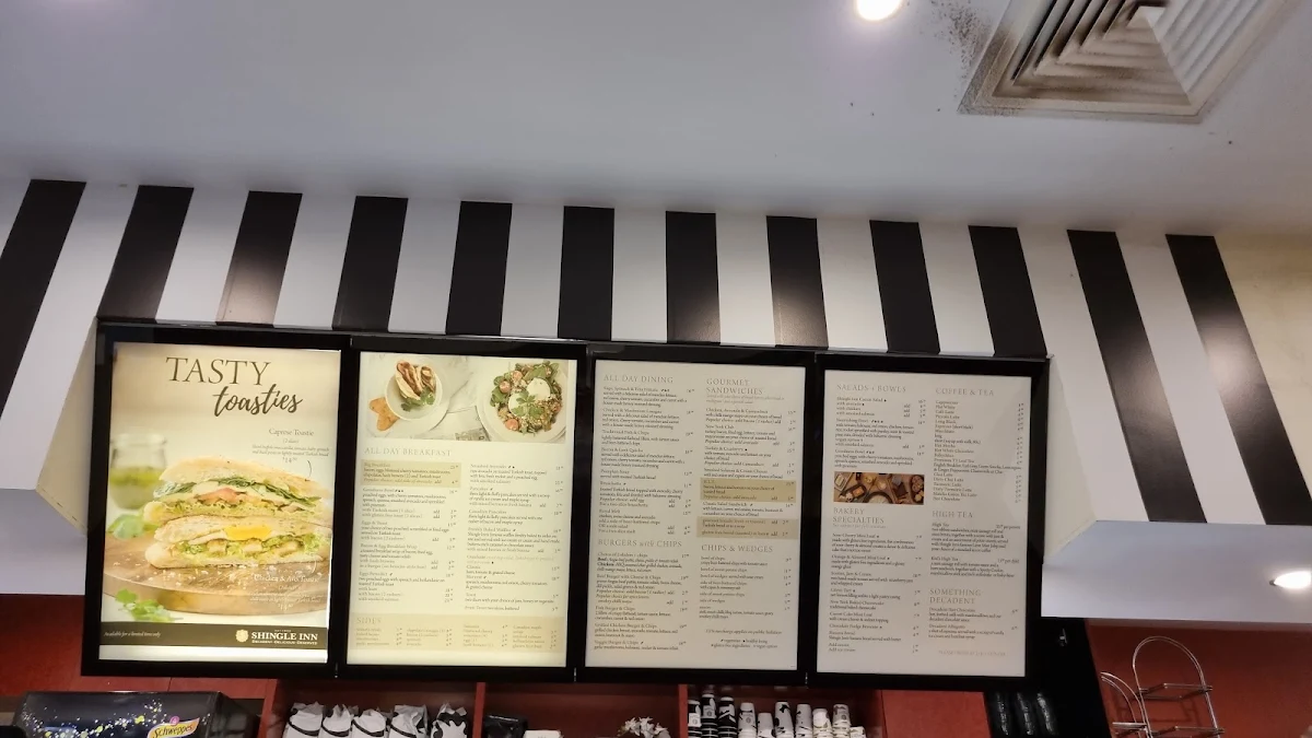 Menu, Shingle Inn Brookside