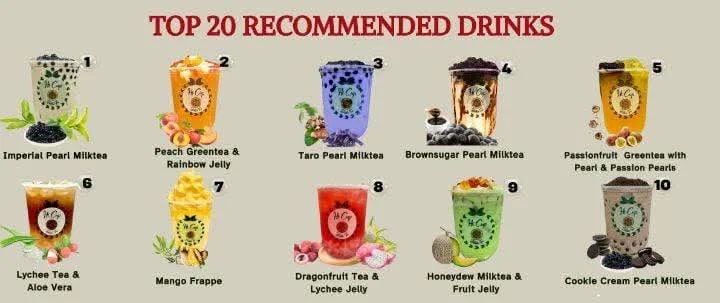 Menu, Hi Cup Bubble Tea Caneland, MACKAY