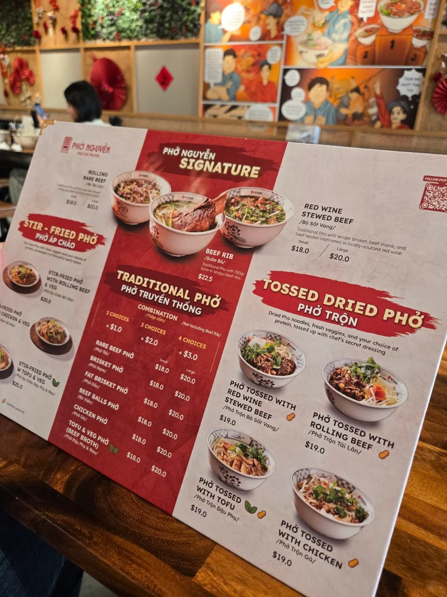 Menu, Phở Nguyễn