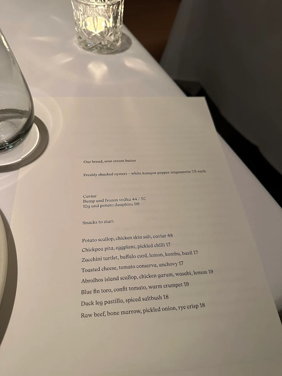 Menu, Coogee Pavilion Rooftop