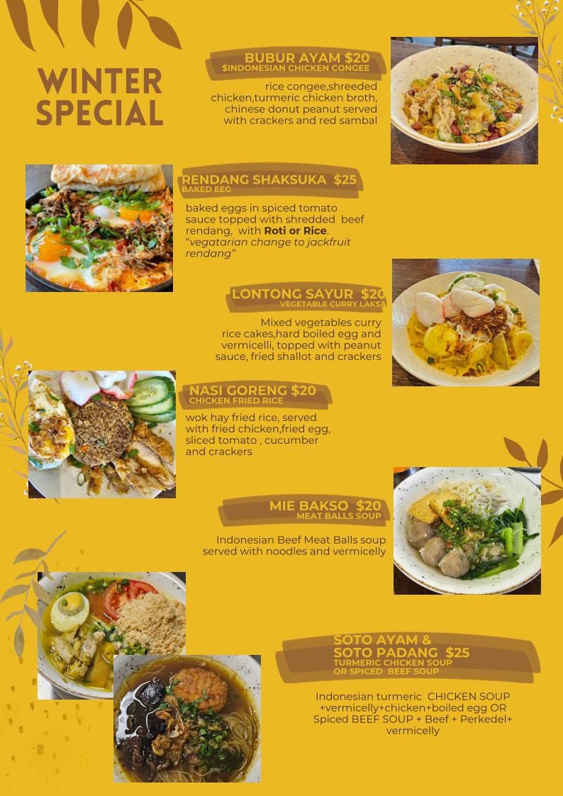 Menu, Dale La Pau