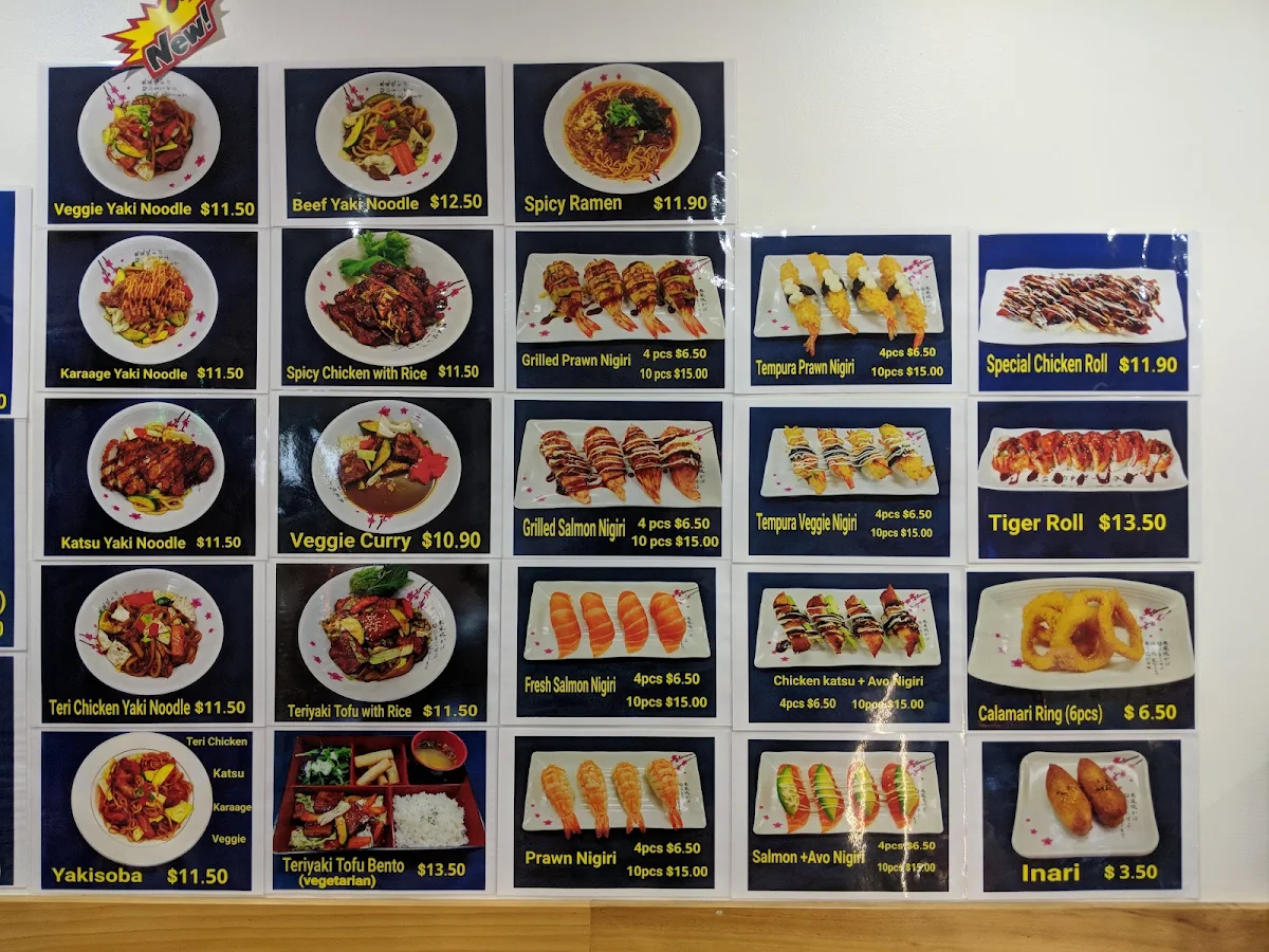 Menu, Komo Sushi