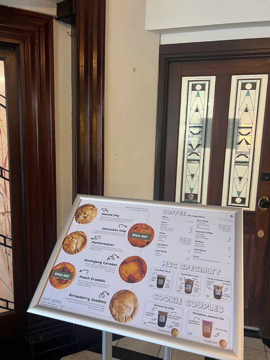 Menu, Happy Stack Cookies