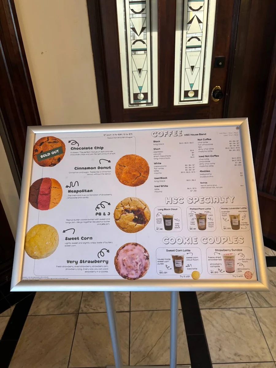 Menu, Happy Stack Cookies