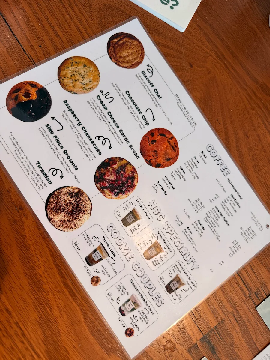 Menu, Happy Stack Cookies