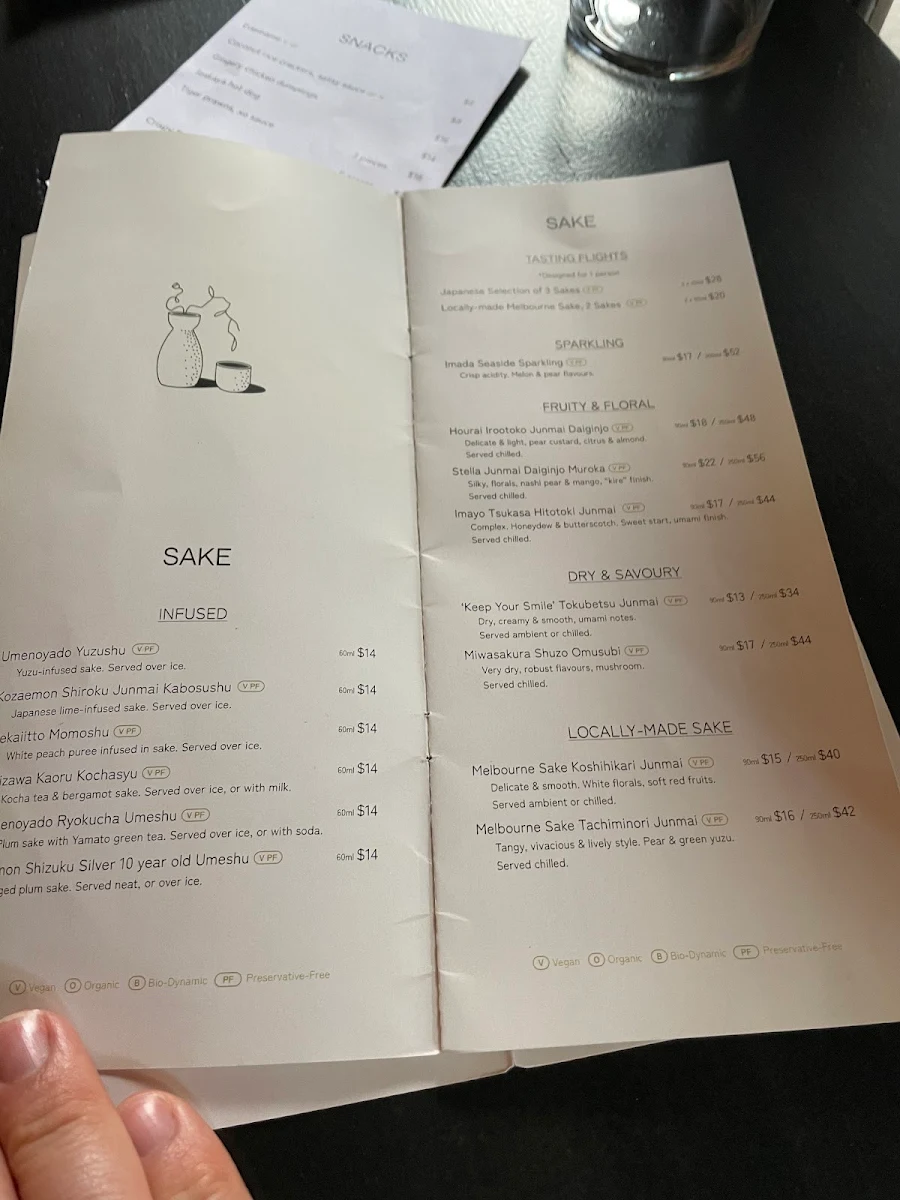 Menu, Gracie