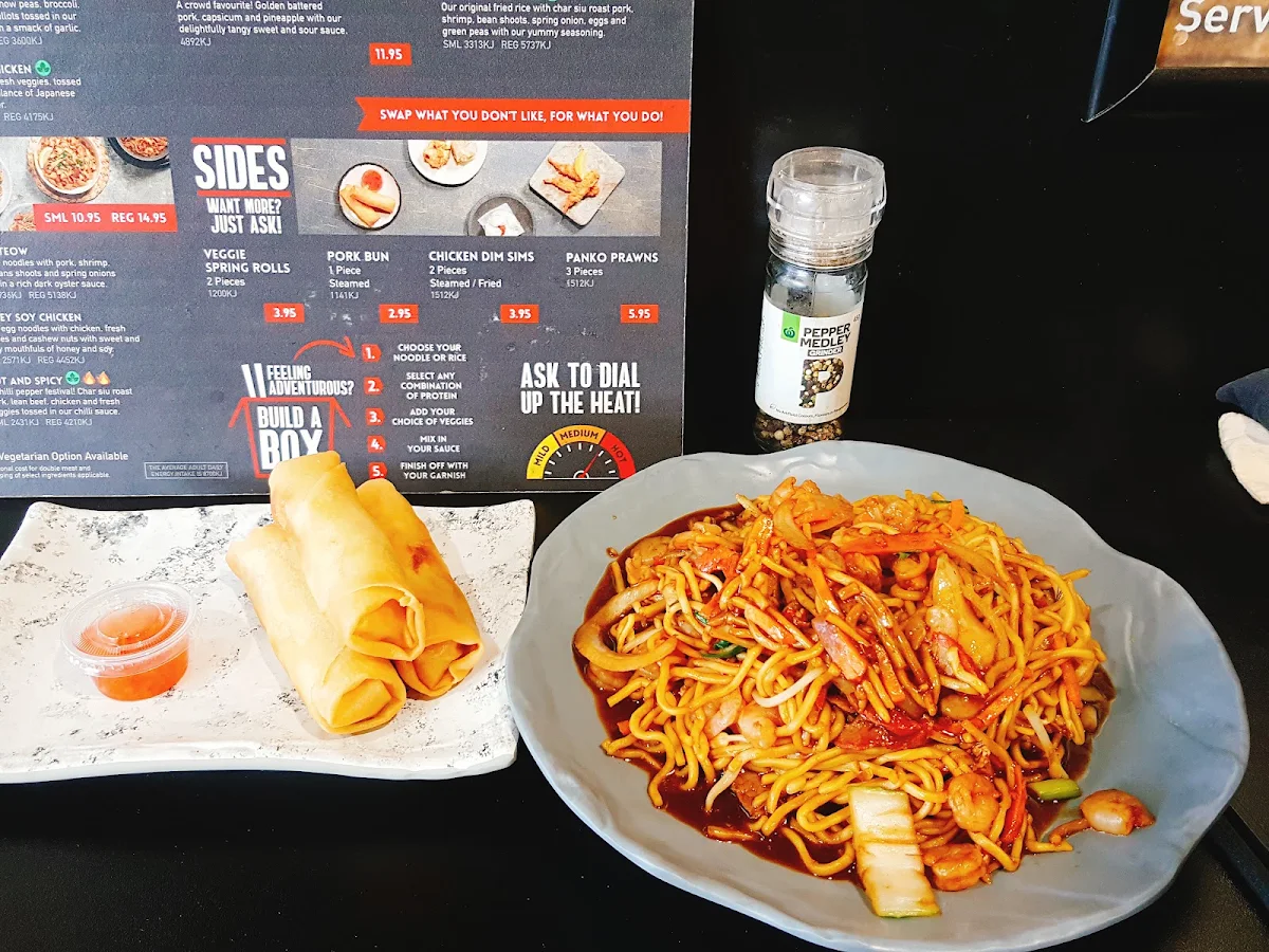 Menu, Noodle Box Kings Meadows