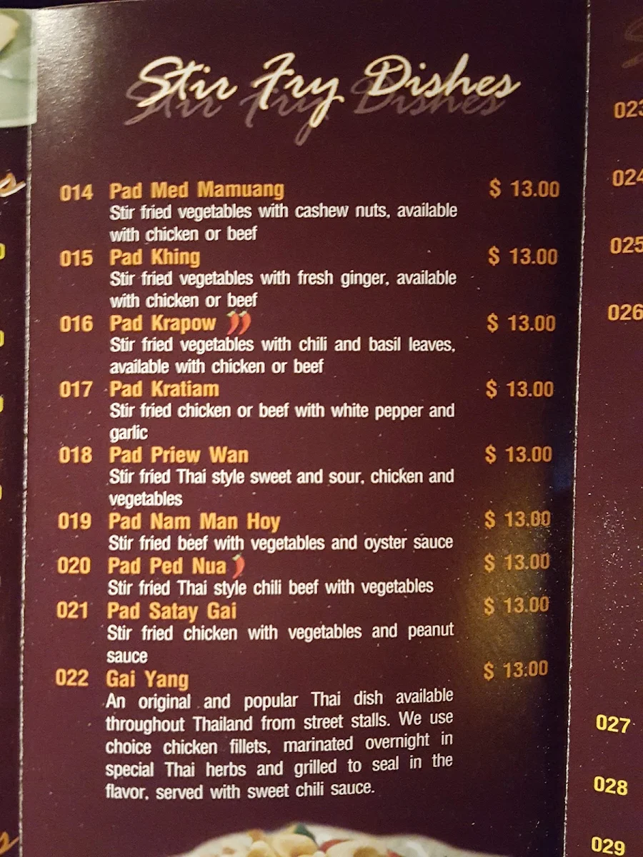 Menu, Thai @Sale