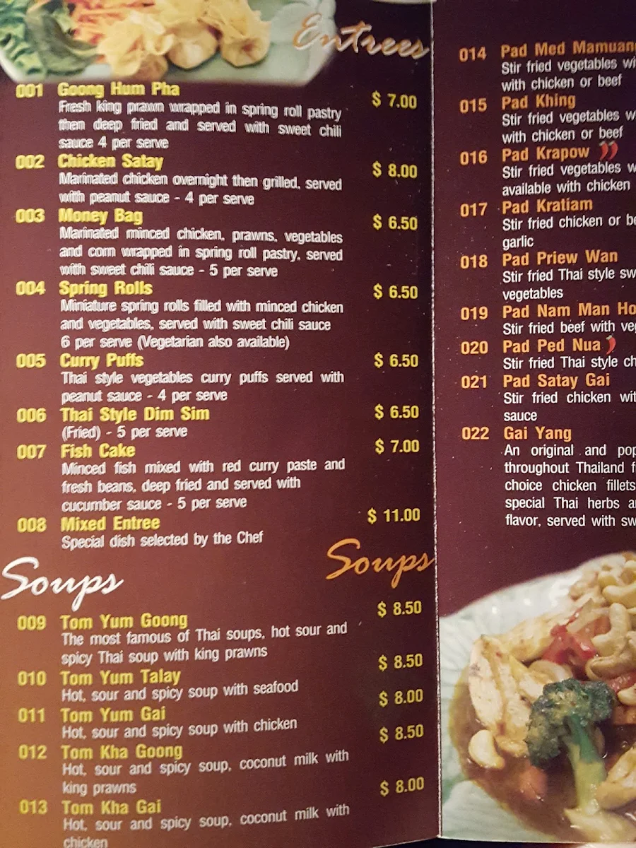 Menu, Thai @Sale