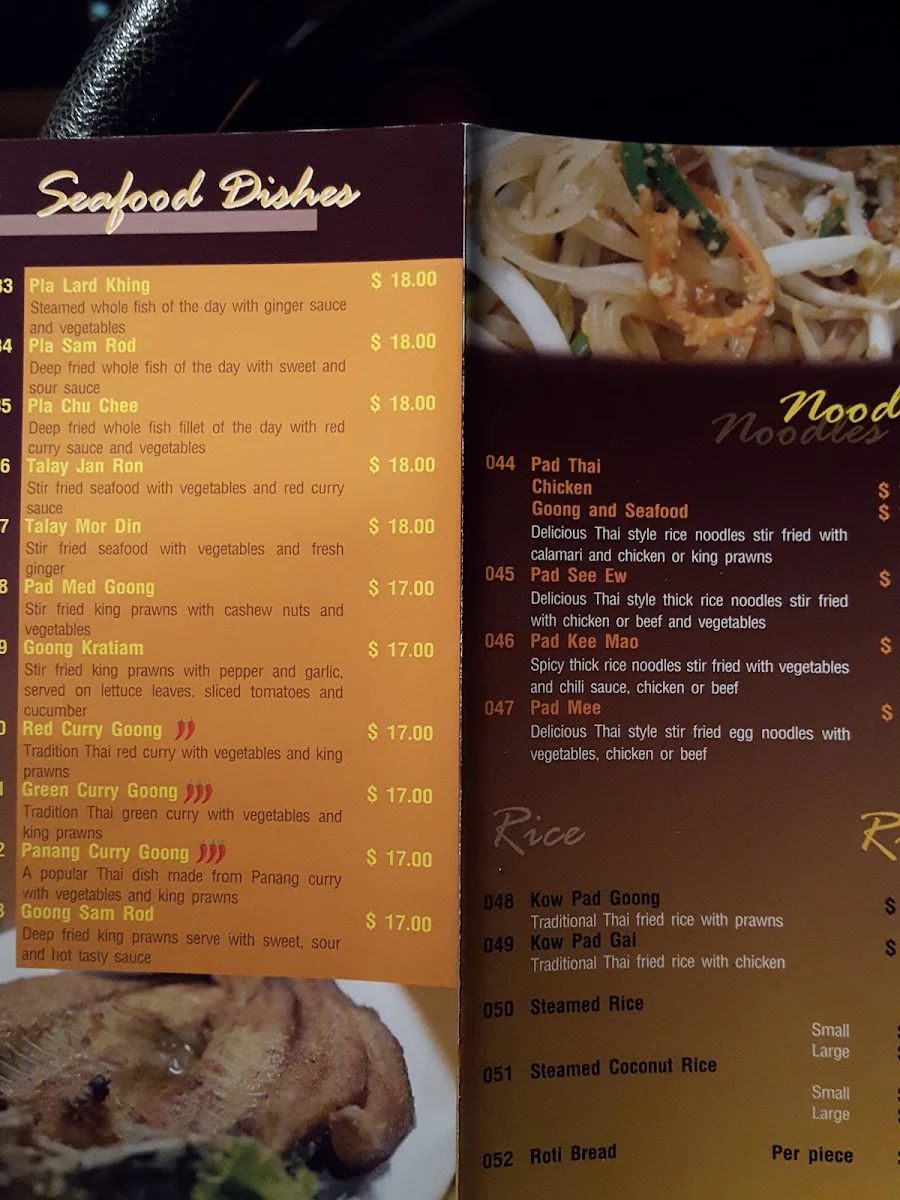 Menu, Thai @Sale