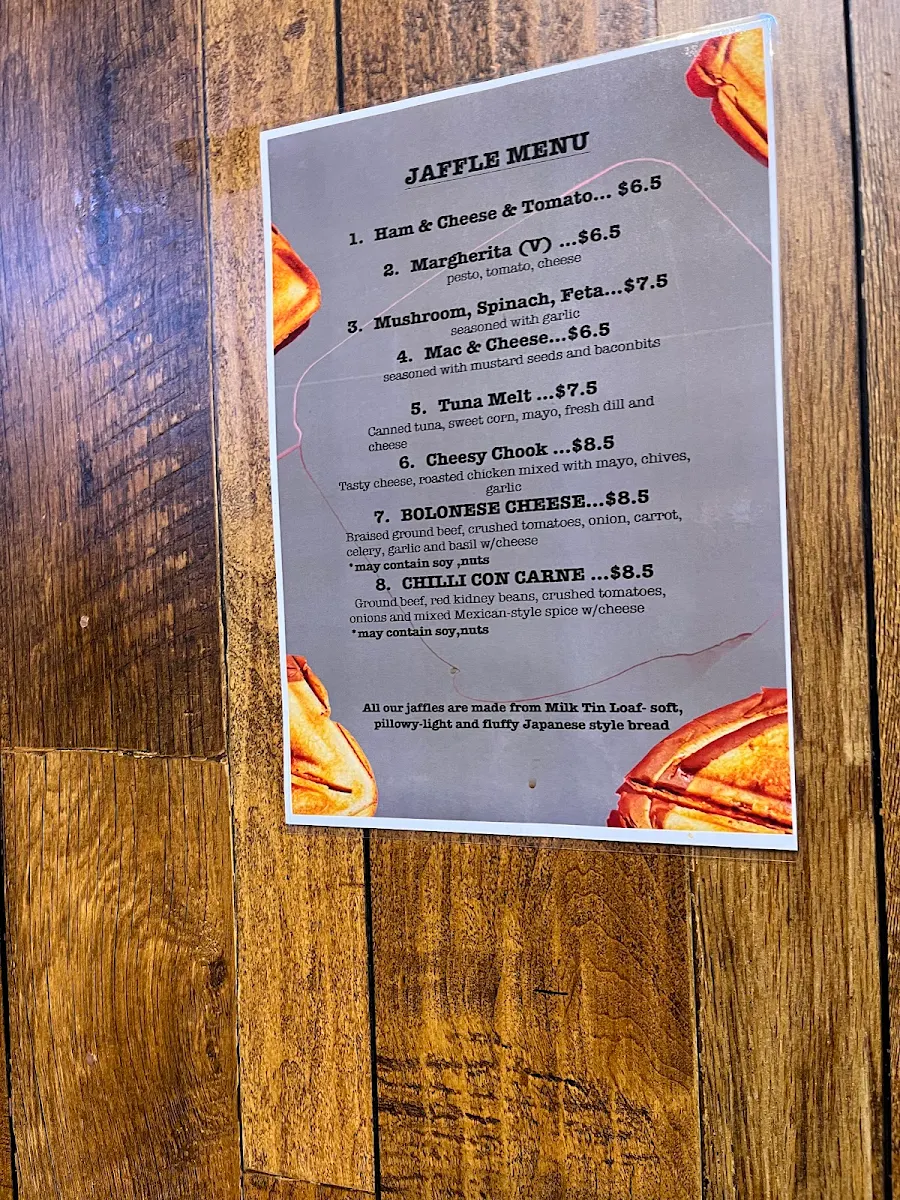 Menu, Come Back to Earth Coffee Brewers