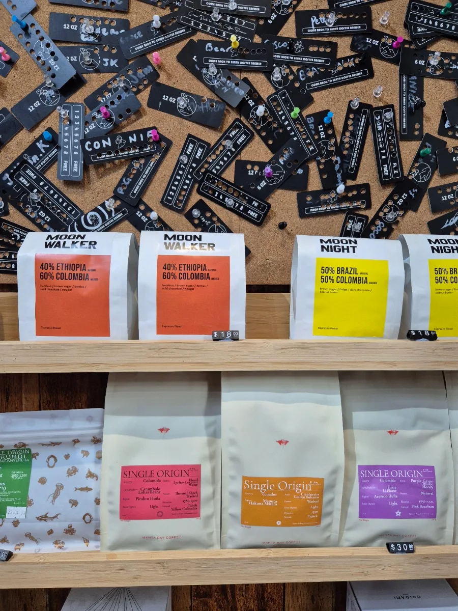Menu, Come Back to Earth Coffee Brewers