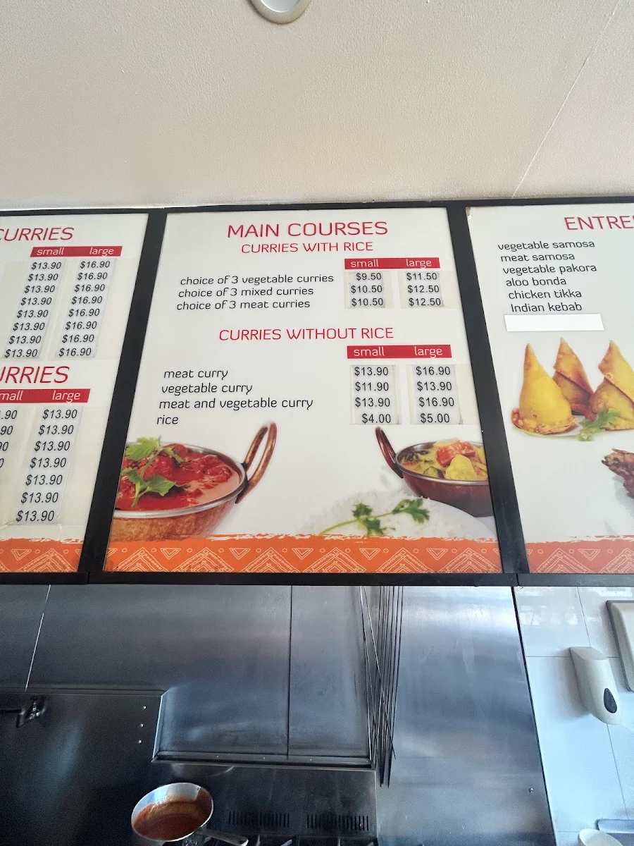 Menu, Mr India