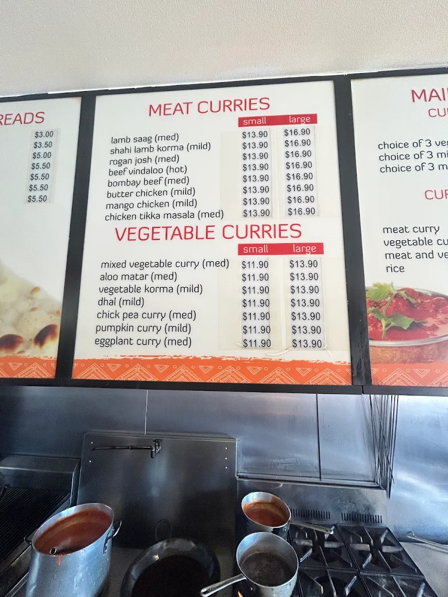 Menu, Mr India