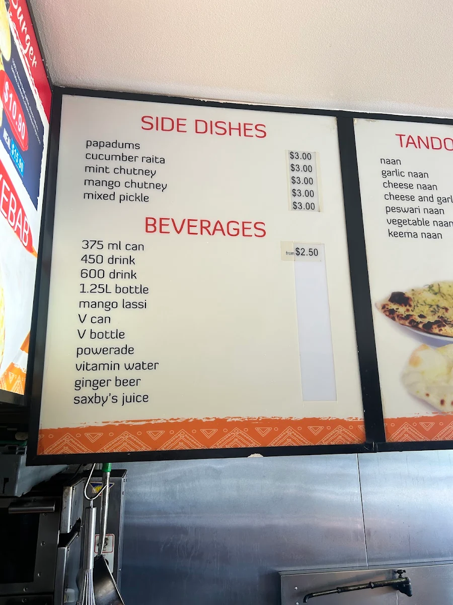 Menu, Mr India