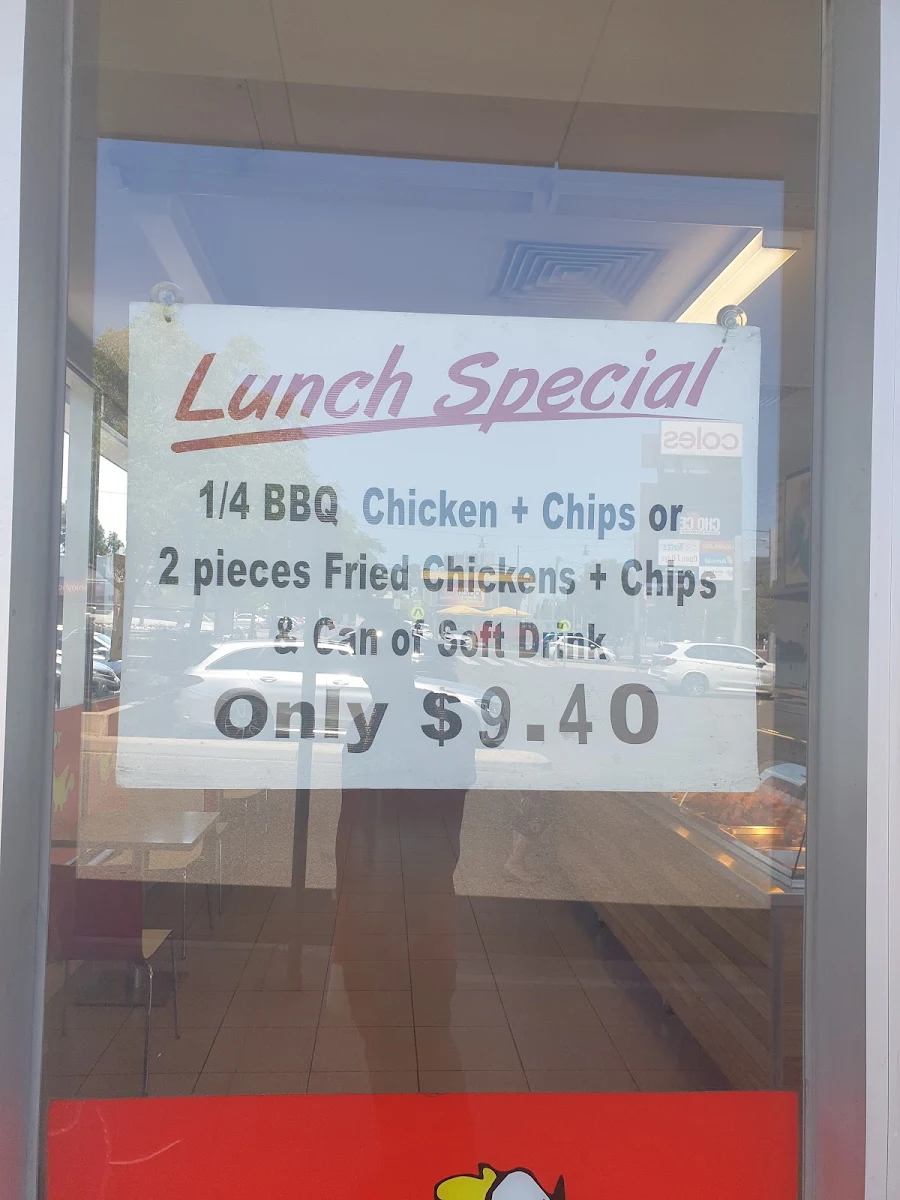 Menu, Redrocks Charcoal Chicken Flemington