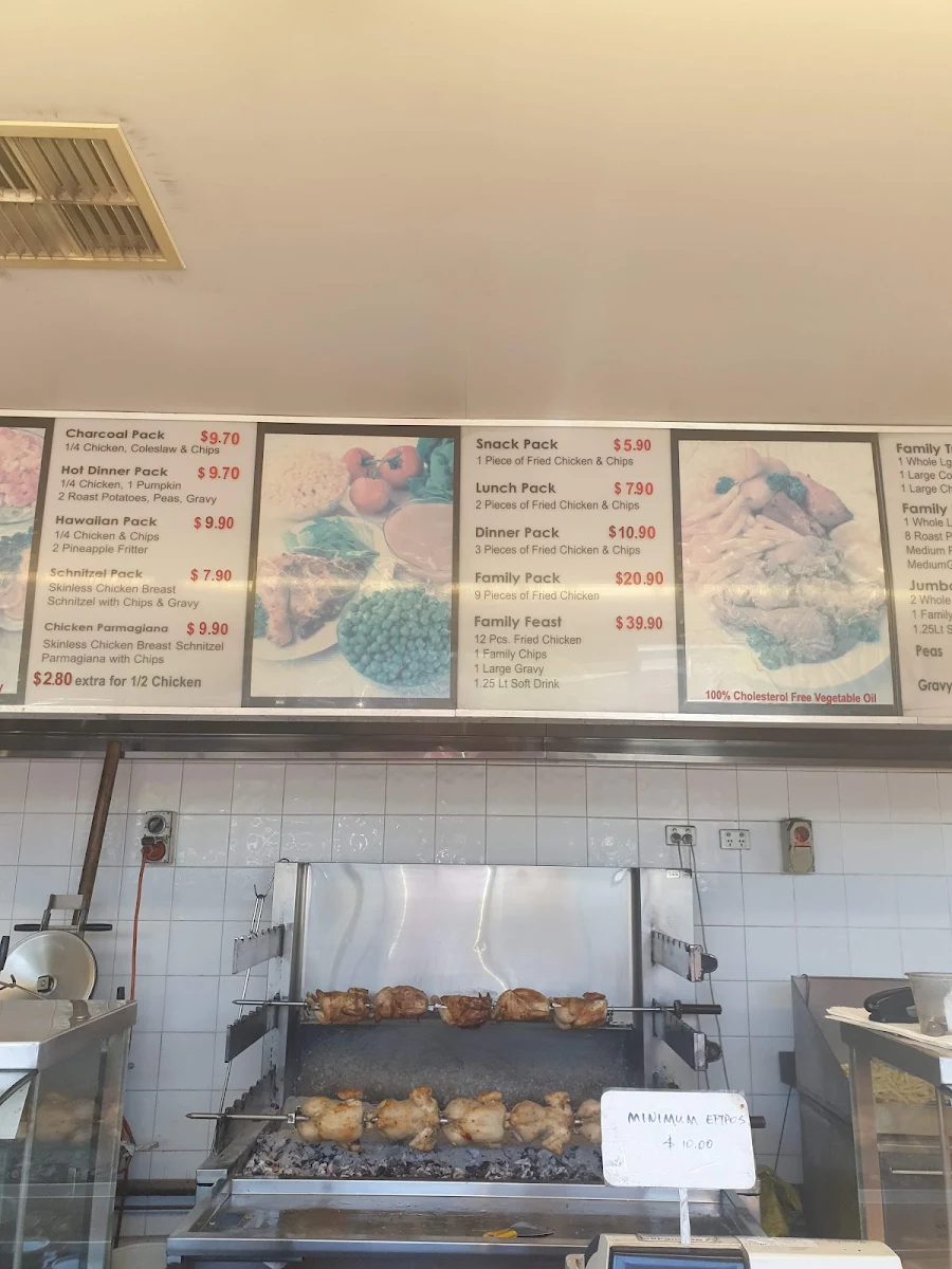 Menu, Redrocks Charcoal Chicken Flemington