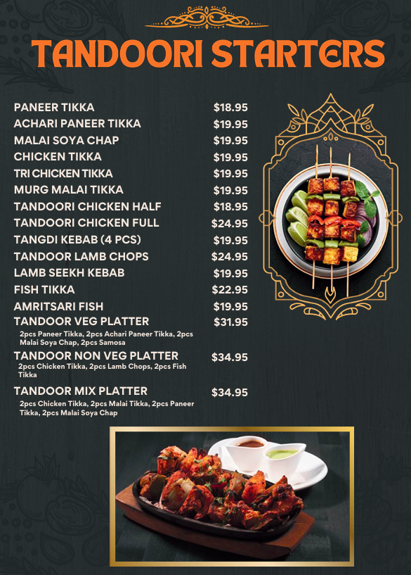 Menu, DosaHut Indian Multi Cuisine Dural