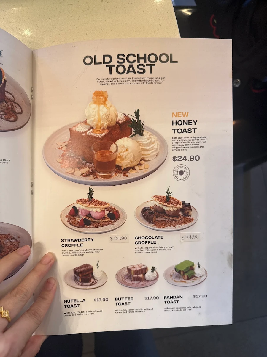 Menu, Old School Kafey