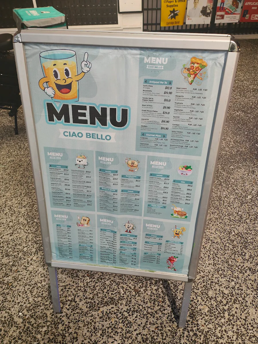 Menu, Ciao Bello