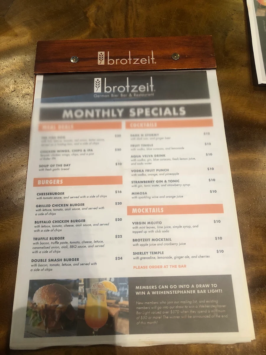 Menu, Brotzeit