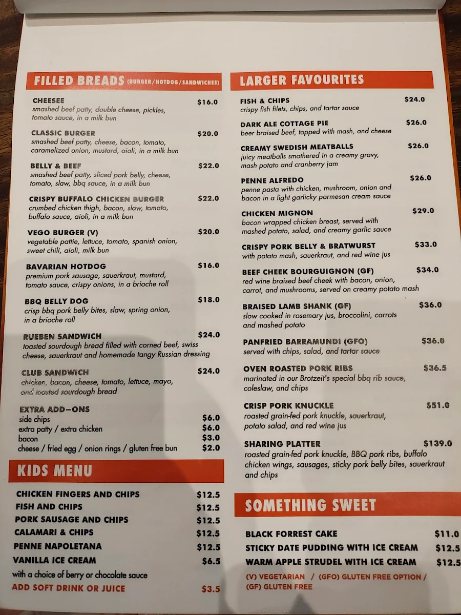 Menu, Brotzeit