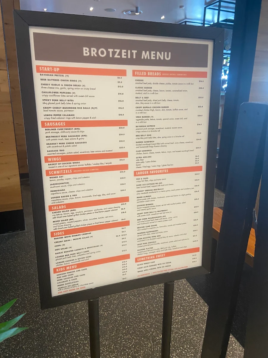 Menu, Brotzeit