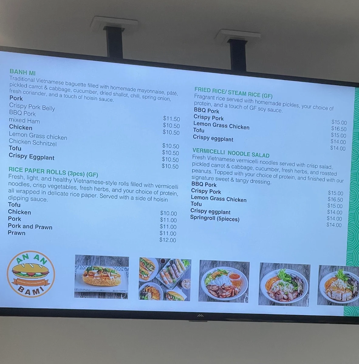 Menu, An An BAMI
