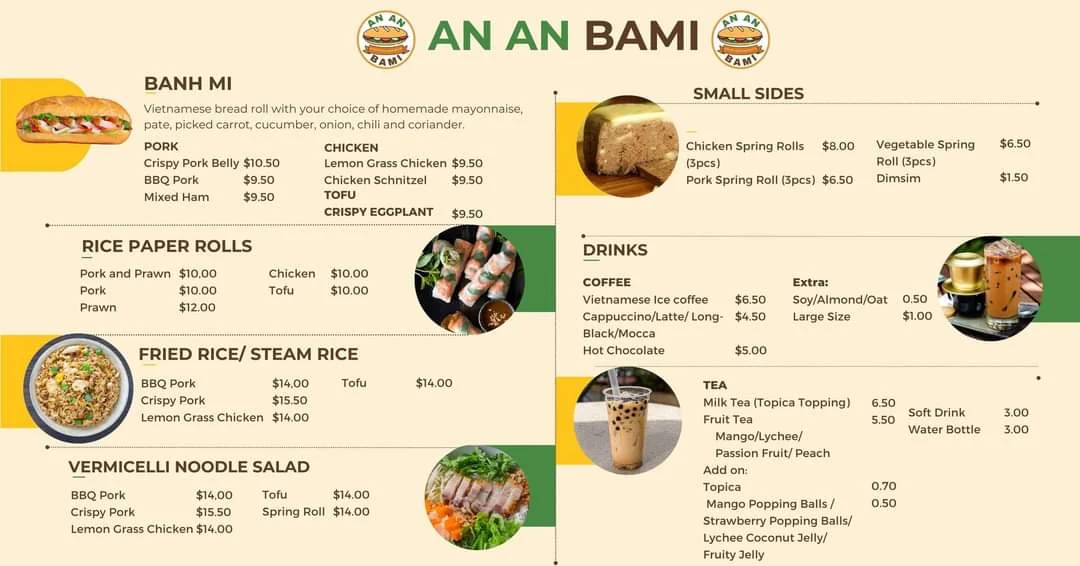 Menu, An An BAMI