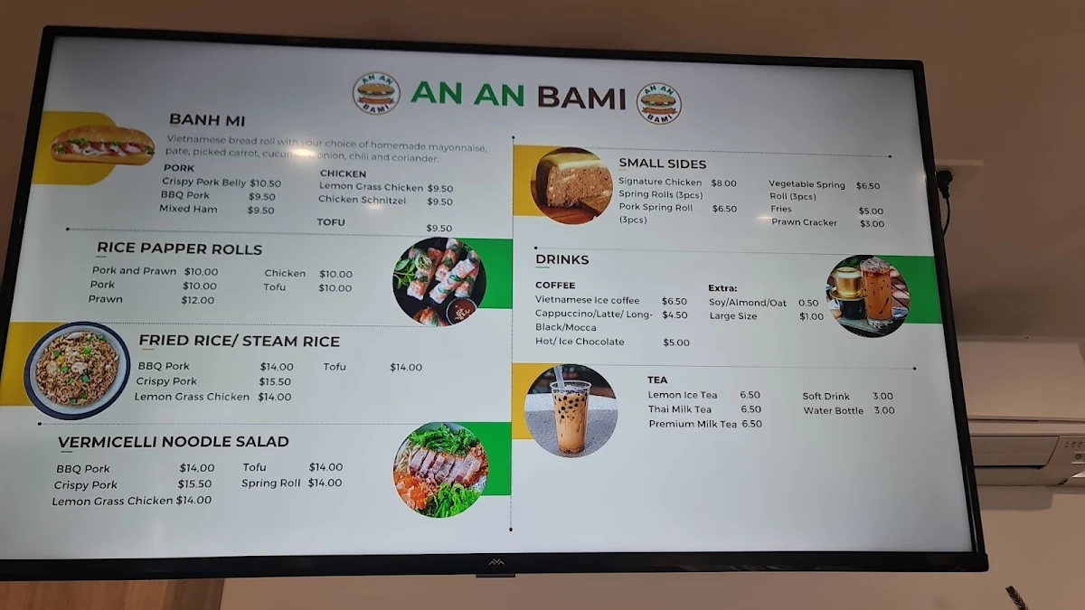 Menu, An An BAMI