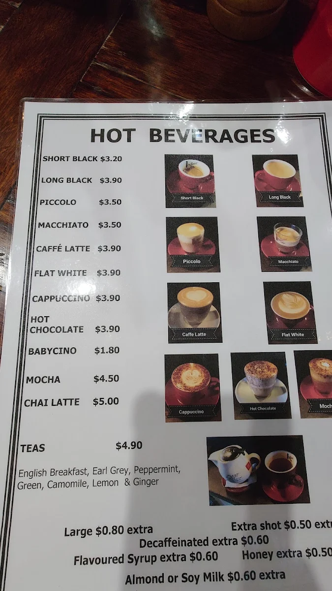 Menu, Carmel's