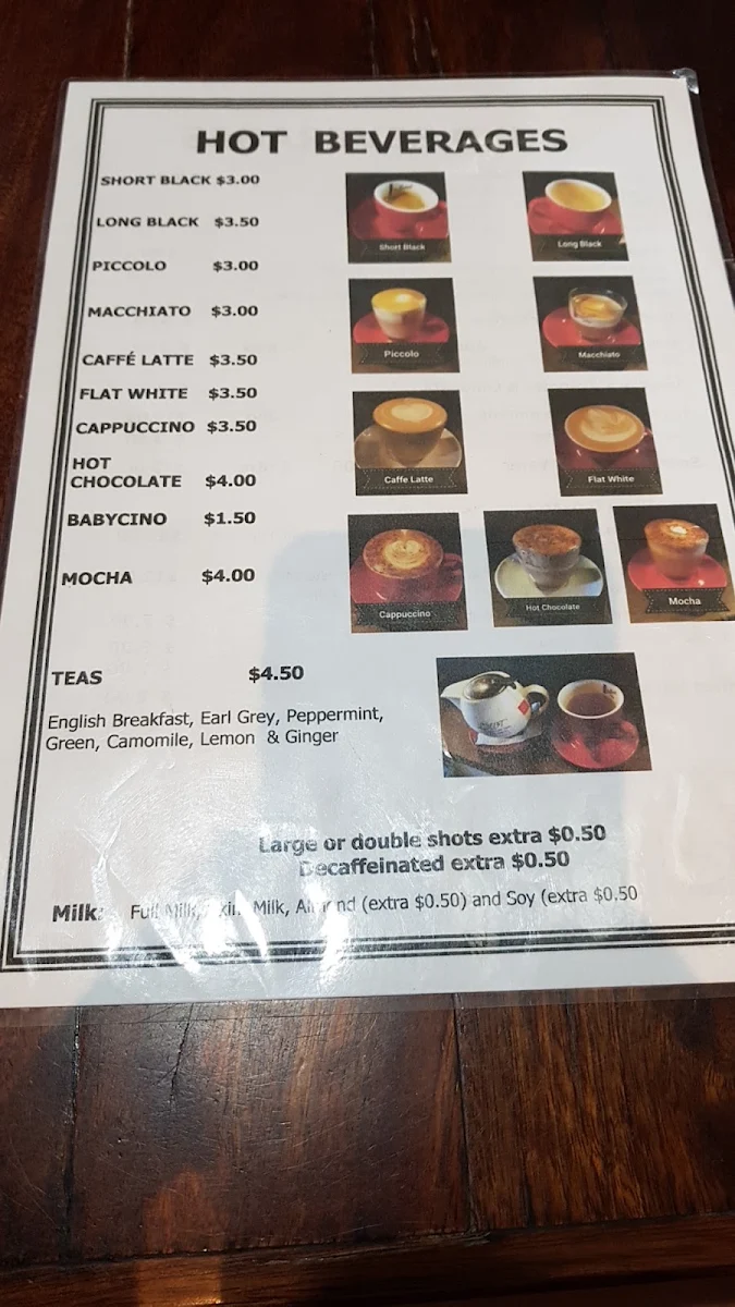 Menu, Carmel's