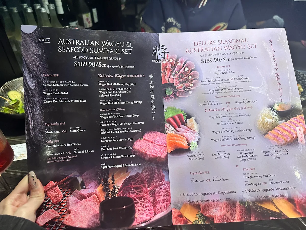 Menu, Shou Sumiyaki