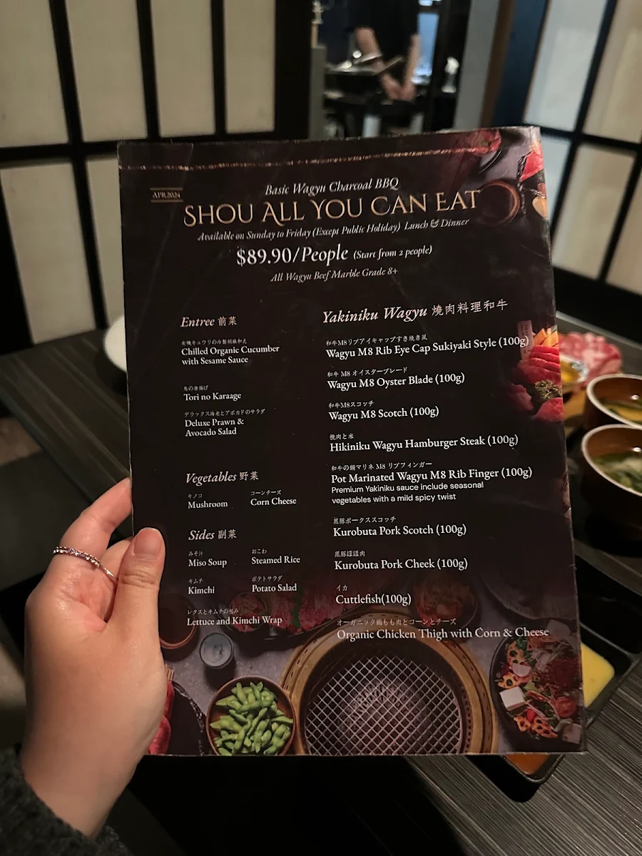 Menu, Shou Sumiyaki