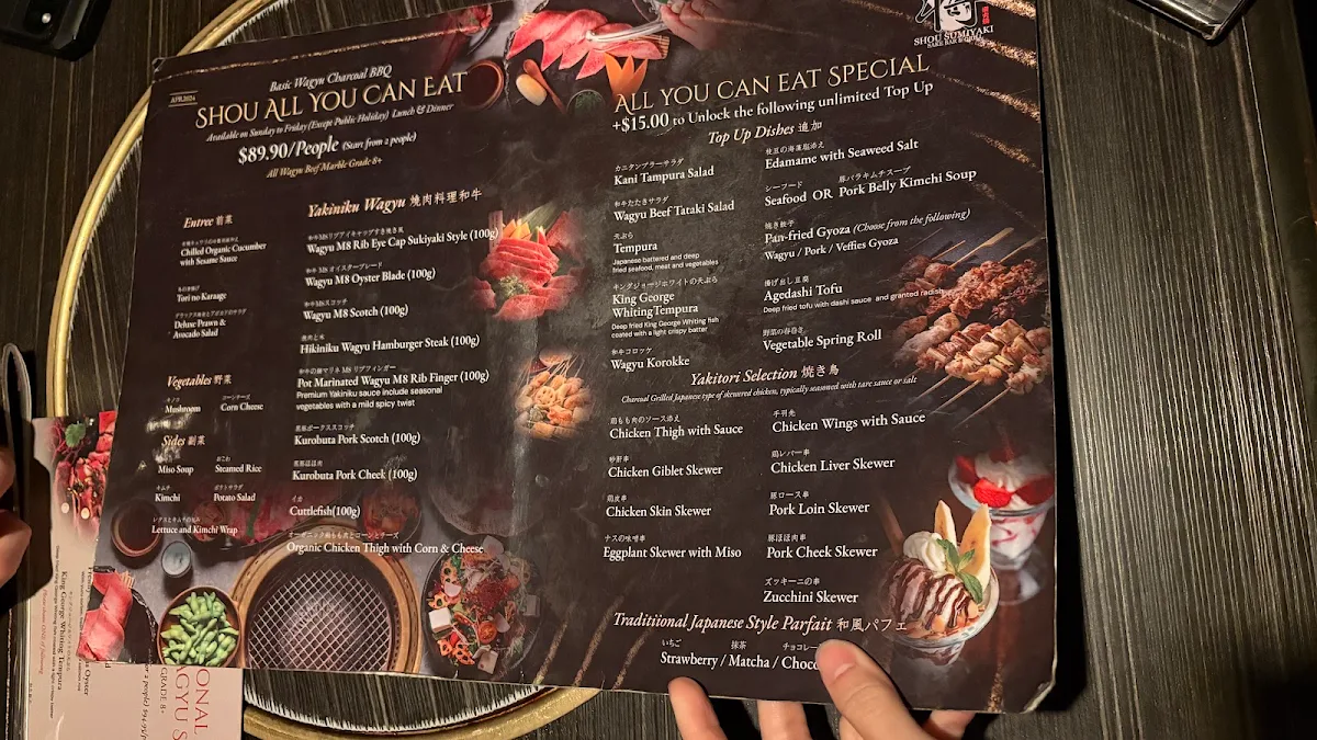 Menu, Shou Sumiyaki