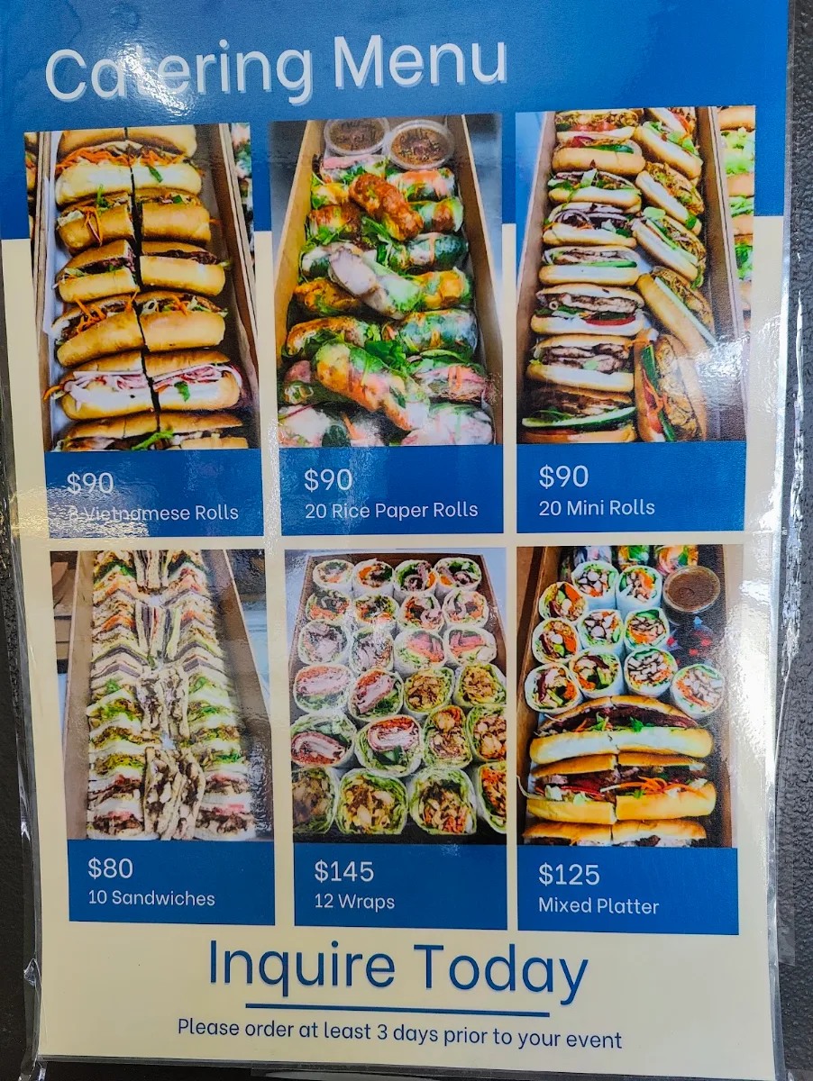 Menu, Gosford Bakehouse & Takeaway